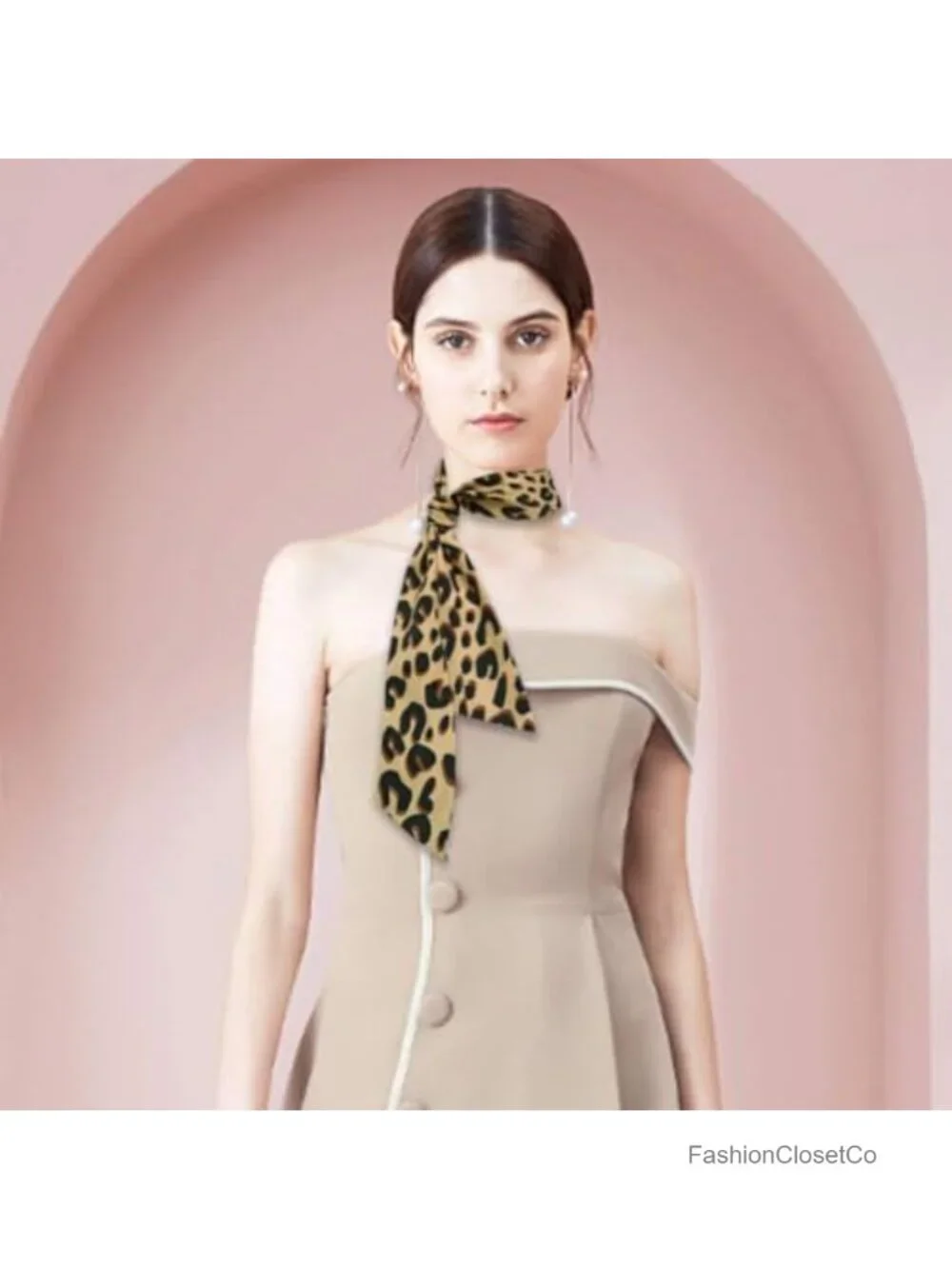 Skinny Scarf Silk Feel Polyester Neckwear Headband Purse Accessory